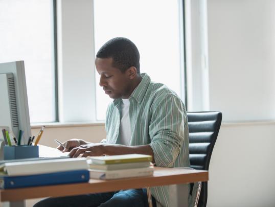 Man working at a desk