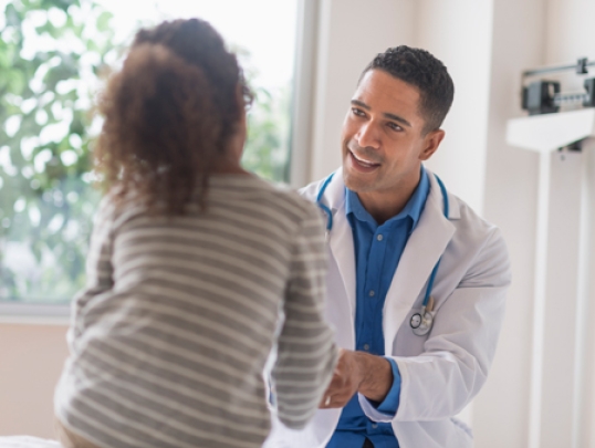 doctor with young patient