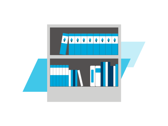graphic of bookshelf