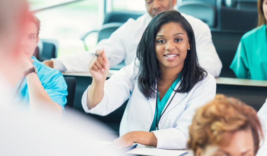 Medical students in classroom