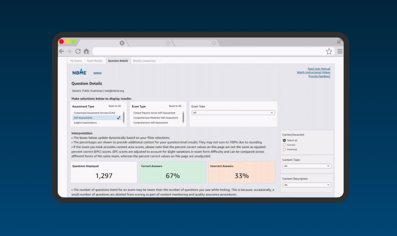 INSIGHTS Question Details Tab Screenshot
