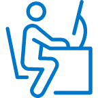 Test Delivery icon blue